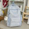 Schoolbag Cloud Milk Fu Plaid Pattern Floral Dark Pattern Backpack Literary and Sweet Style Student Party Class Picnic Versatile School Bag