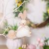 Handmade Plush Rabbits Hanging Ornament Party Centerpieces For Home Party Decoration Spring Fall Festival Celebration