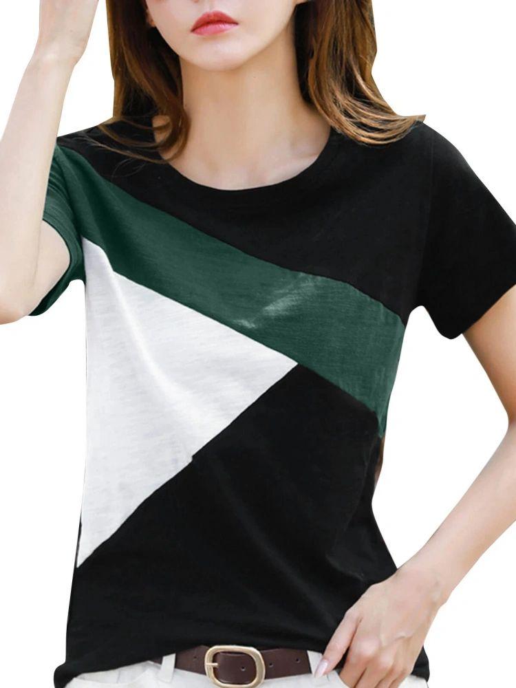 Fashion Stripe Pattern T-Shirts 3D Print Summer Women's Short Sleeve Round Neck T Shirt Tees Harajuku Y2K Tops Female Clothing