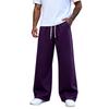 Pantalon de survêtement décontracté à jambe droite de couleur pour homme