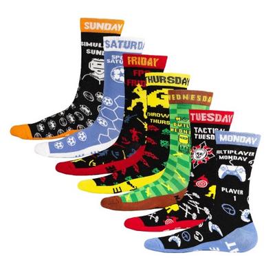 Soxy Childrens/Kids Days Of The Week And Gaming Cotton Socks (Pack of 7)