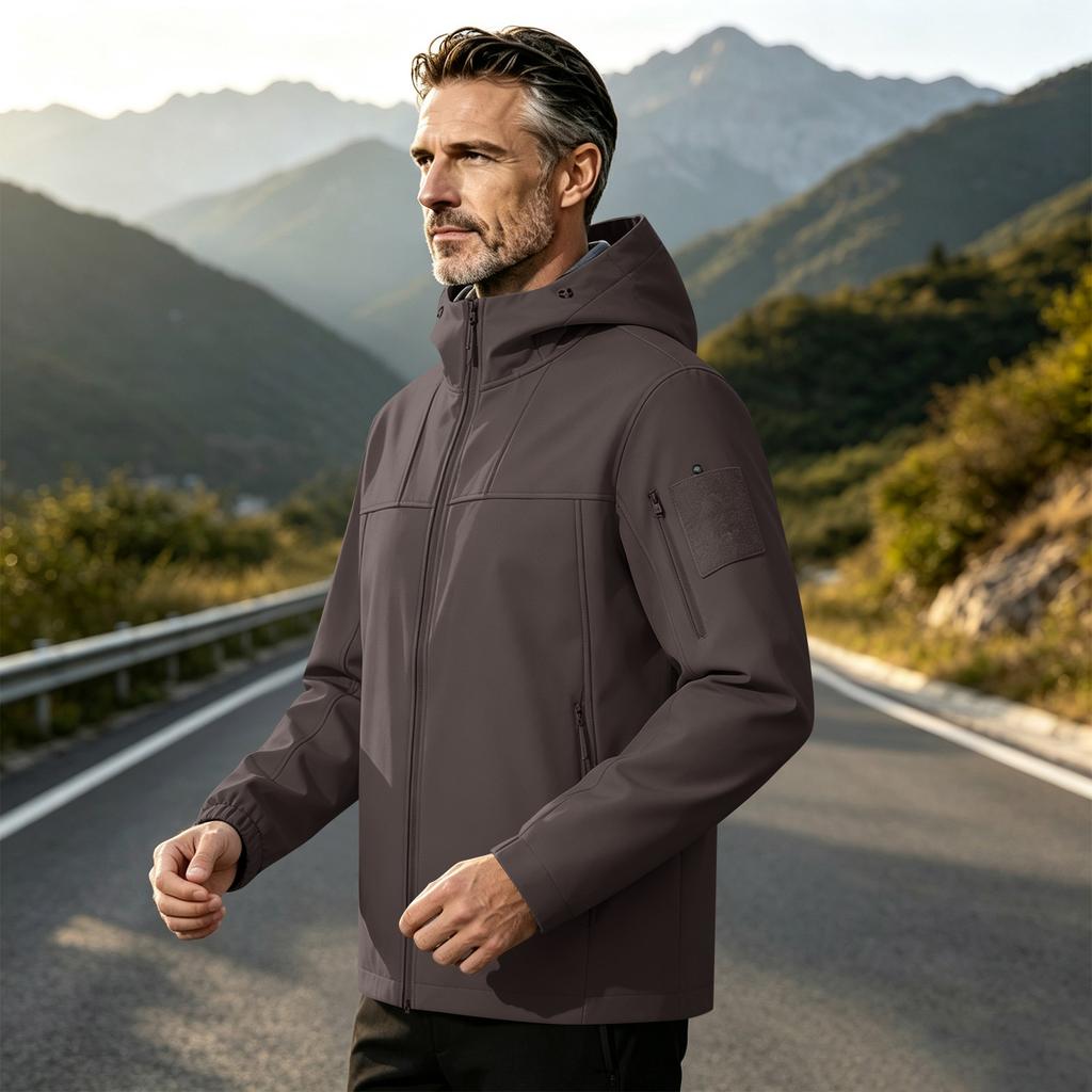 Men's Lightweight Hooded Jacket for Outdoor Hiking Climbing and Mountaineering