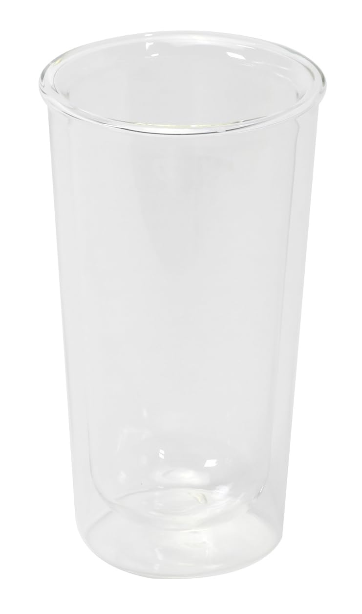 Pearl Metal Glass Cup Tumbler, 370ml, Double-Walled Glass, L-7522