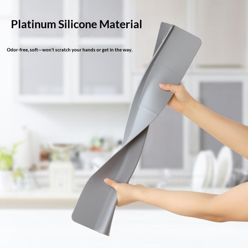 Multiple Purpose Elastomer Water Dam Guard Flexible Seal Ribbon For Kitchen Bathroom Sink Unequipped Required