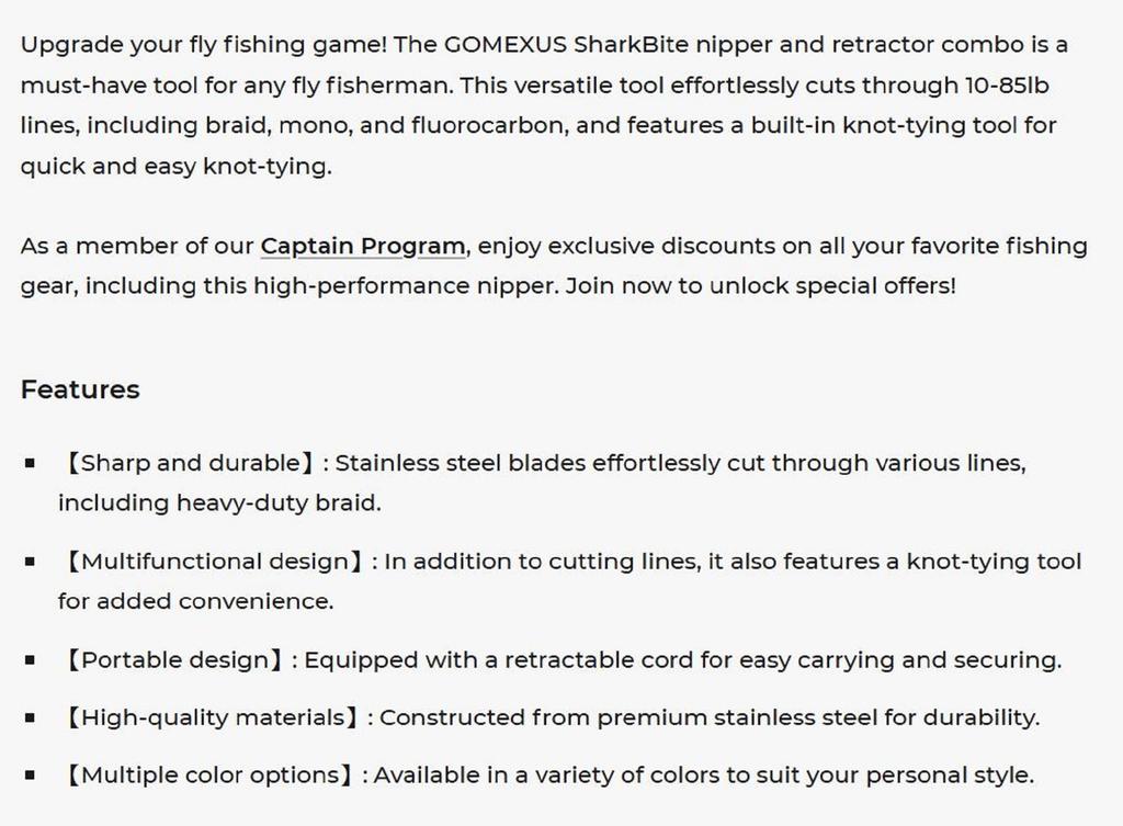 Gomexus FN-SB-SBL Line Cutter Knot Tying Tool (2264)