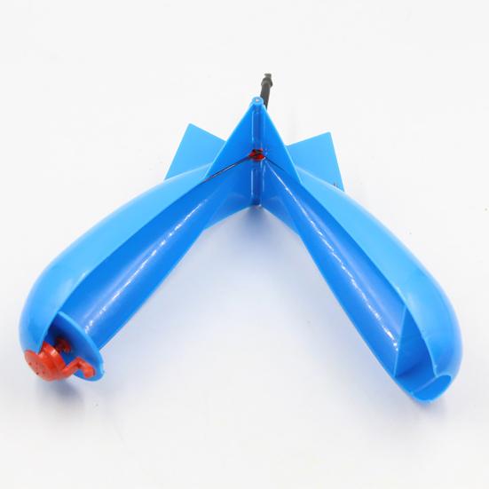 Rocket Shape Ergonomic 360 Degrees Rotating Bait Thrower Practical Large Capacity Lure Thrower