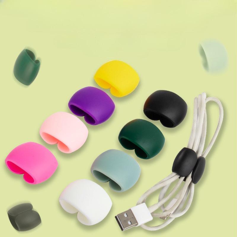 30pcsCable Holder Clip Data Cable Organizer Storage Buckle Travel Data Cable Hub Headphone Charging Cable Winding Storage Buckle