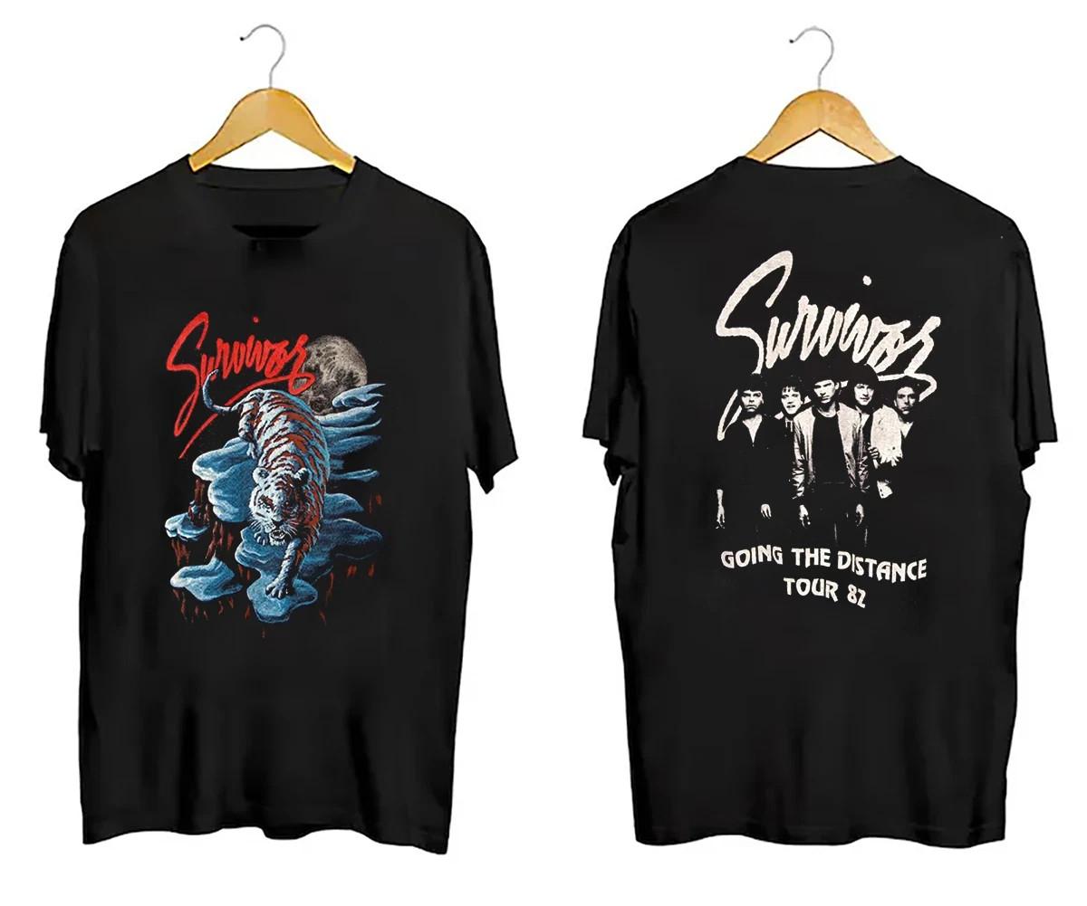 

SURVIVOR BAND GOING THE DISTANCE TOUR Футболка с коротким рукавом Унисекс Хлопковая футболка 3XL
