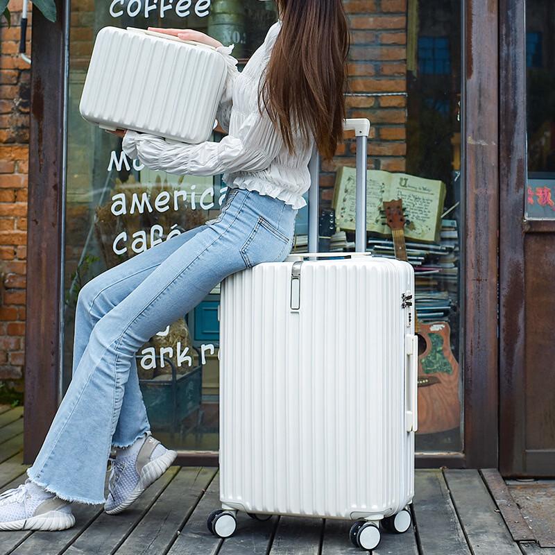 Li Shen White ABS Hardside Spinner Suitcase