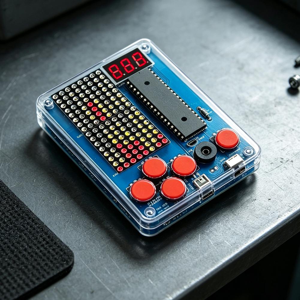 DIY Game Console Kit Based on 51 Microcontroller Architecture with Tactile Push Buttons and Passive Buzzer Audio Output