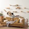 Wall Mounted Cat Climbing Shelves Cat House Cat Bridge Cat Hammock with Scratching Post and Pedals or Stairway for Kittens