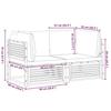 VidaXL Salon de jardin avec coussins 2 pcs bois massif acacia 3214916