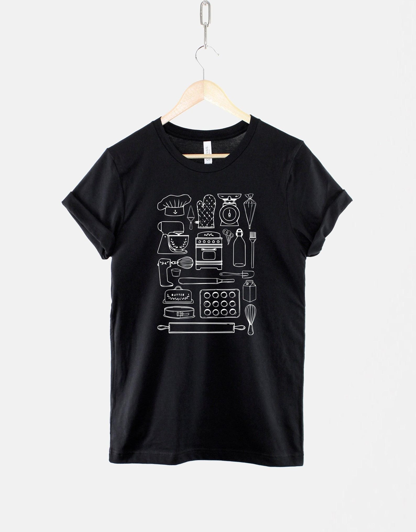 Baker T-Shirt: Cotton Baking Shirt, Culinary Gift for Bread Lovers L