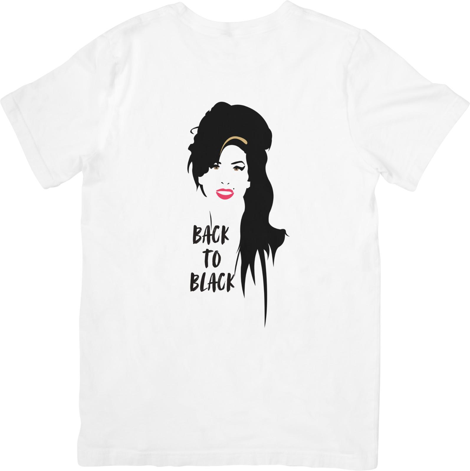 

Amy Winehouse Music Unisex Fit for Men Women Quality Cotton T-Shirt White. XXXL