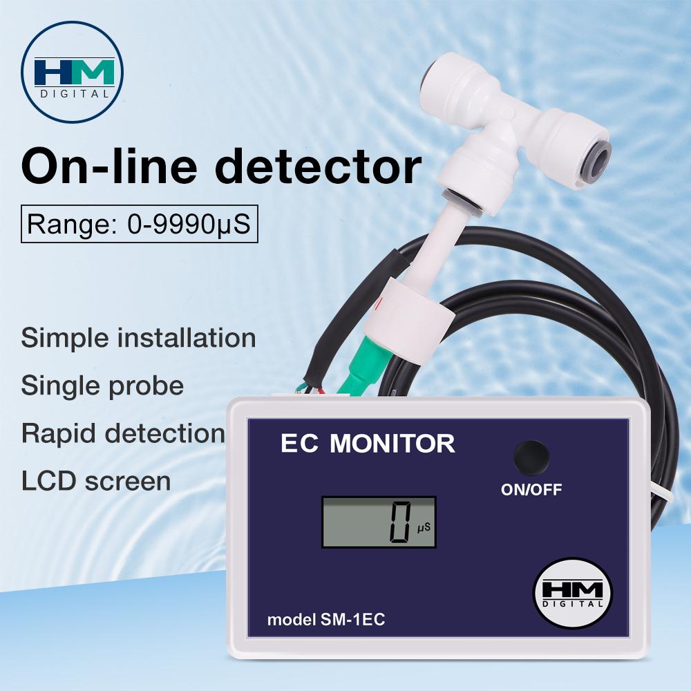 Single-channel EC Monitor 0-9990uS Online Water Quality Monitor Conductivity Tester HMSM-1 EC Meter Water Quality Tester
