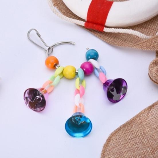 Pet Bird Bell String Chain Parrot Bite Zabawka do żucia Wisząca dekoracja klatki