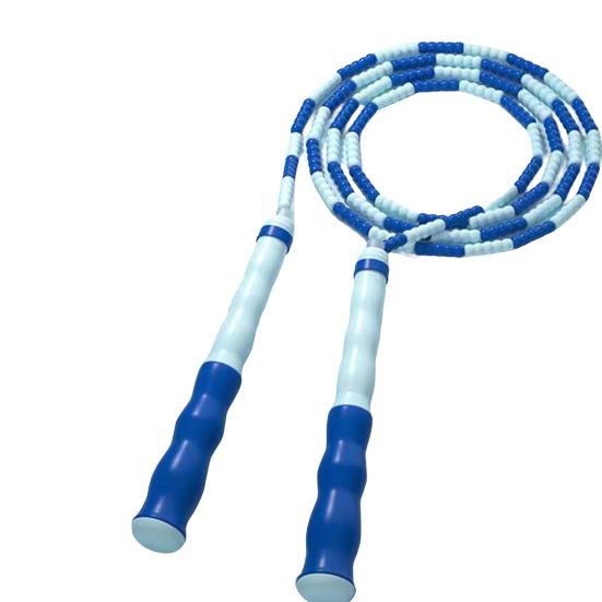 Beaded Skipping Rope Ergonomic Comfortable Grip Adjustable Flexibility Exercise PVC Physical Testing Training Jump Rope for Sports