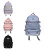 Spacious Ulzzang Nylon Backpack For High School Girls With Soft Handle And Zipper Pocket