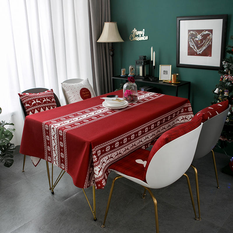 Christmas Style Table Cloth Christmas Tablecloth Rectangular Tablecloth Santa Claus Waterproof Cloth Hotel Restaurant Home Decor