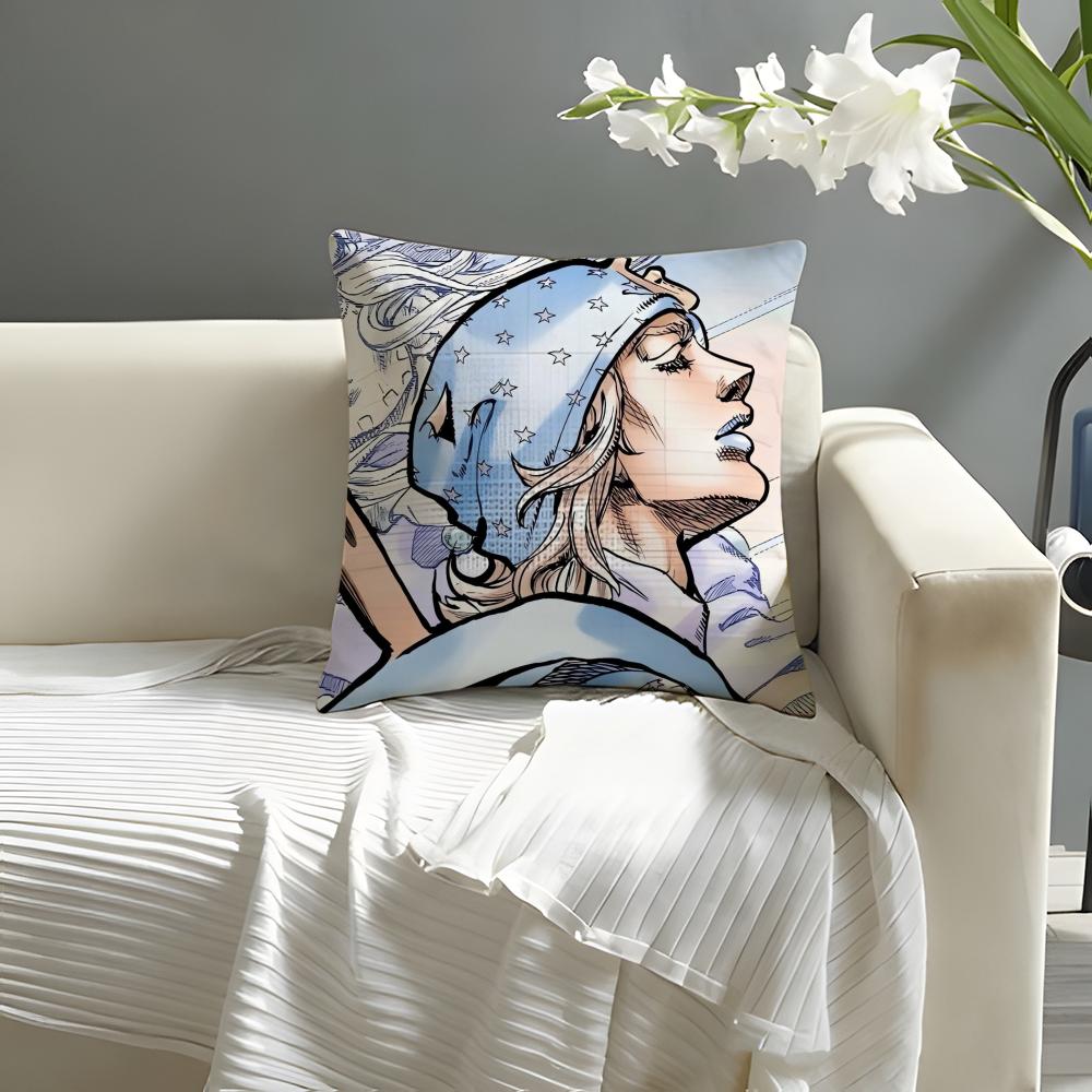 

Jonathan Joestar Pillow Case Natural Linen Organic Fabric DoubleSided Printing Sofa Home Decor Cushion Cover 30X30cm