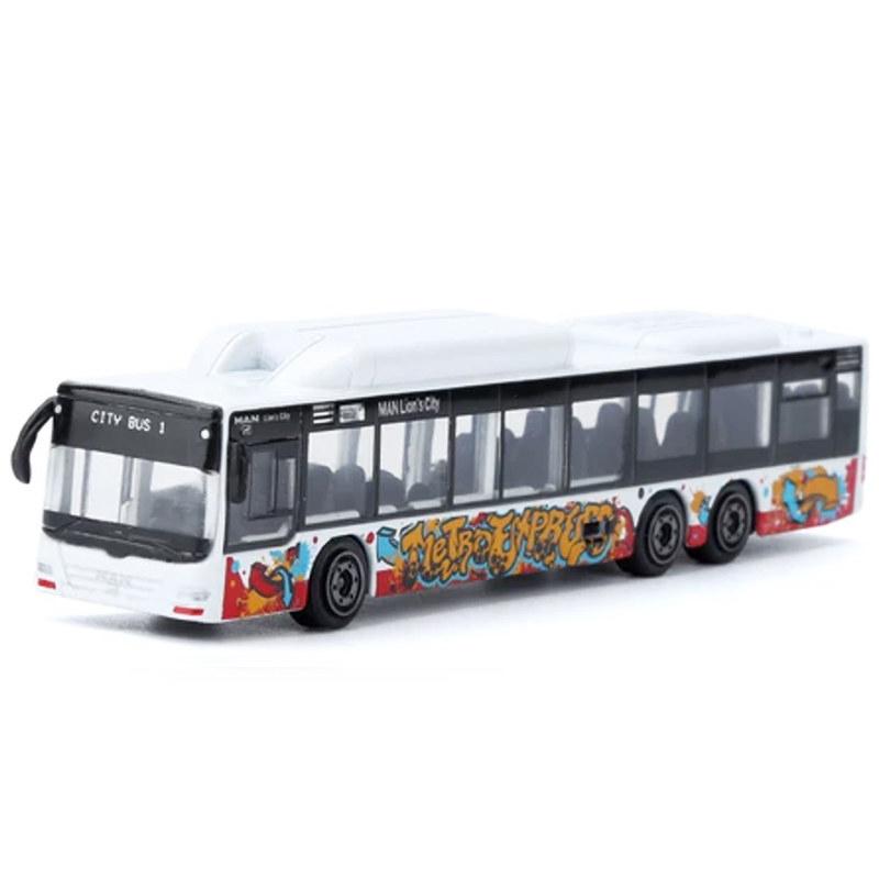 Majorette 1/110 Mann Pendelbus Reisebus Legierungsauto Diecasts & Spielzeugfahrzeuge Automodell Miniatur Maßstabsmodellauto Für Kinder gray