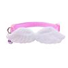 Lovely Adjustable Plush Wings Cat Collar Solid Color Soft Pet Collar Lightweight Not Tight Nor Loose Pet Dressing Pet Beauty