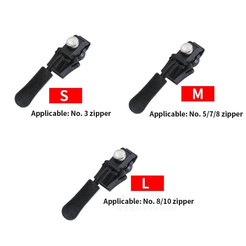 Universal Detachable Metal Zipper Slider Puller Detachable Instant Repair Kit DIY Replament Lever Locks for Clothing Luggage