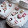14-teiliges rosa Schuhanhänger-Set Kreative DIY-Schuhblume Diamant Perle Strassstein Abnehmbare Kettenschnalle Mädchen Schuhdekoration