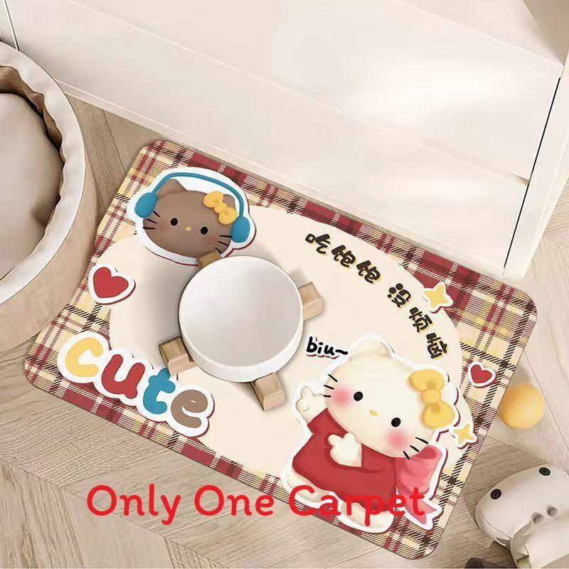 Cute Animal Silicone Diatomite Spillproof Pet Feeding Mat For Dining And Feeding