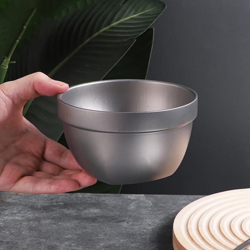 Premium Double-Layer Insulated Titanium Bowl 12.5cm