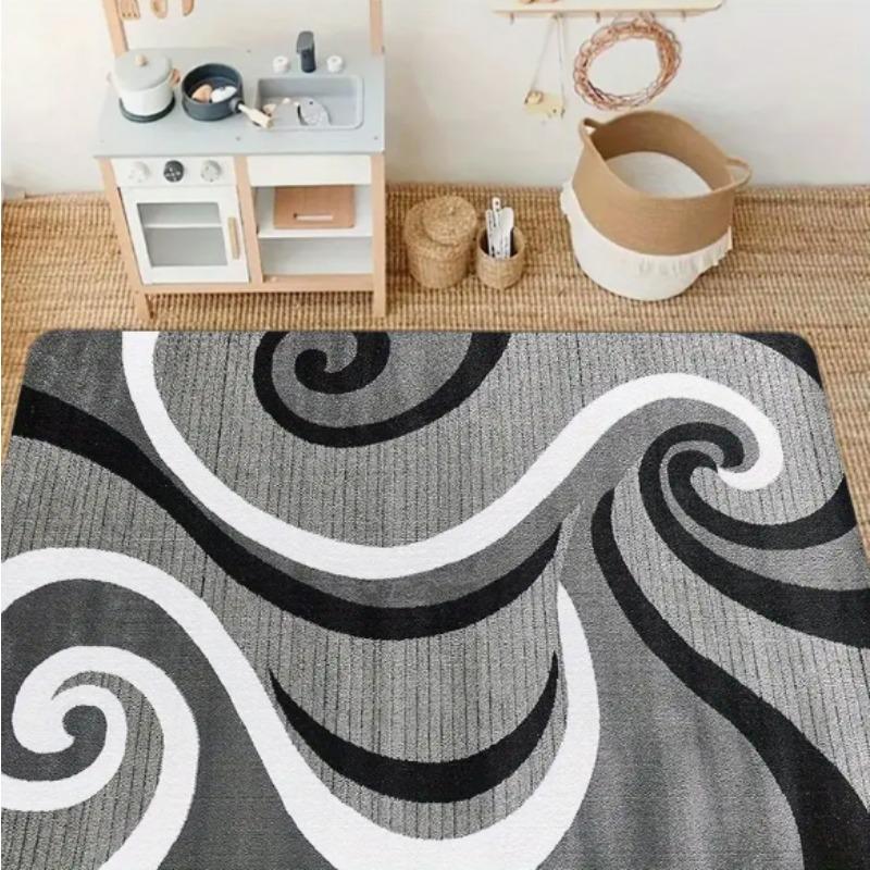 Modern Living Room Floor Mat Simple Lines and Printed Soft Bedrooms Suitable for Living Rooms Terraces Offices Kitchen Floors