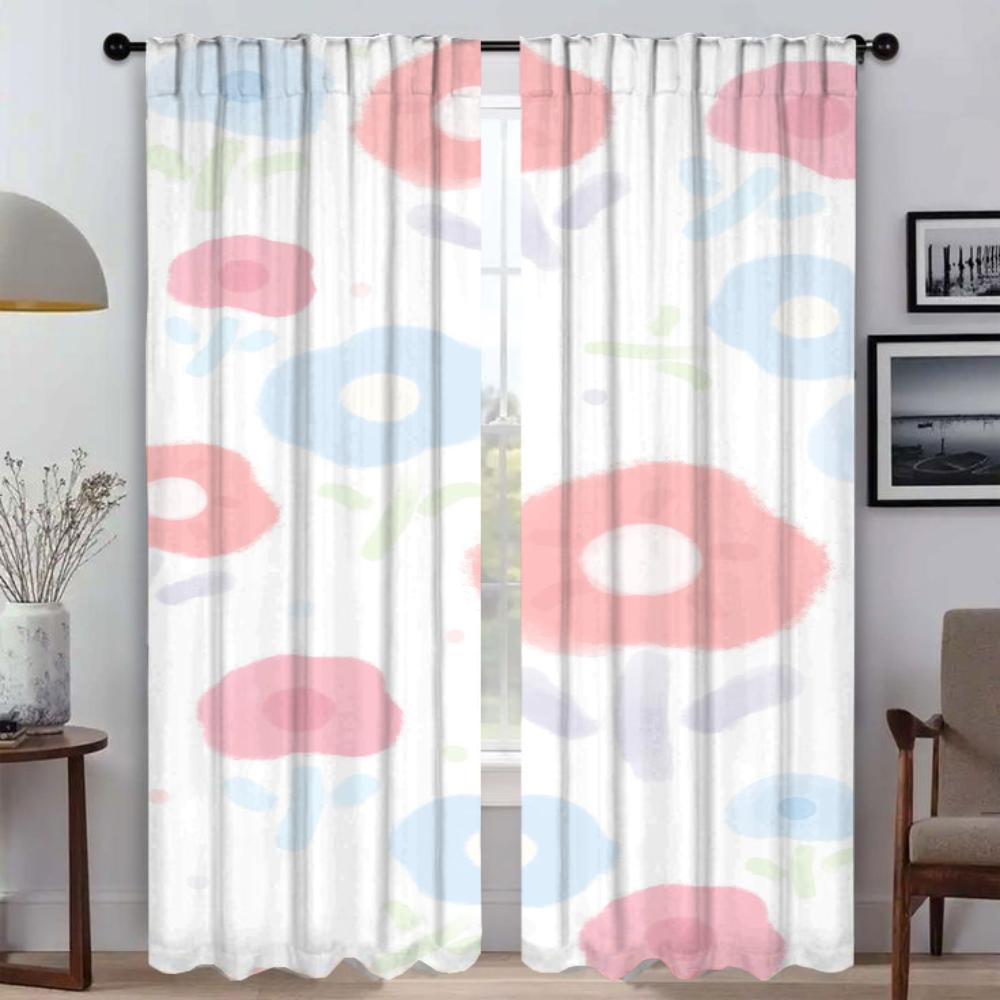 

Много цветов Хэллоуин украшения Домашний интерьер Шторы для гостиной Оттенки Тюль для спальни Жалюзи Шторы 2 шт. W50xH70cmx2pcs-CL