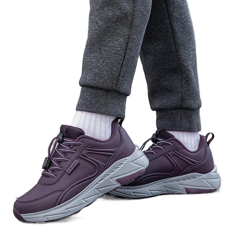 Spring and Autumn new leather waterproof elderly shoes women's lightweight mother shoes non-slip middle-aged and elderly walking shoes dad casual shoe