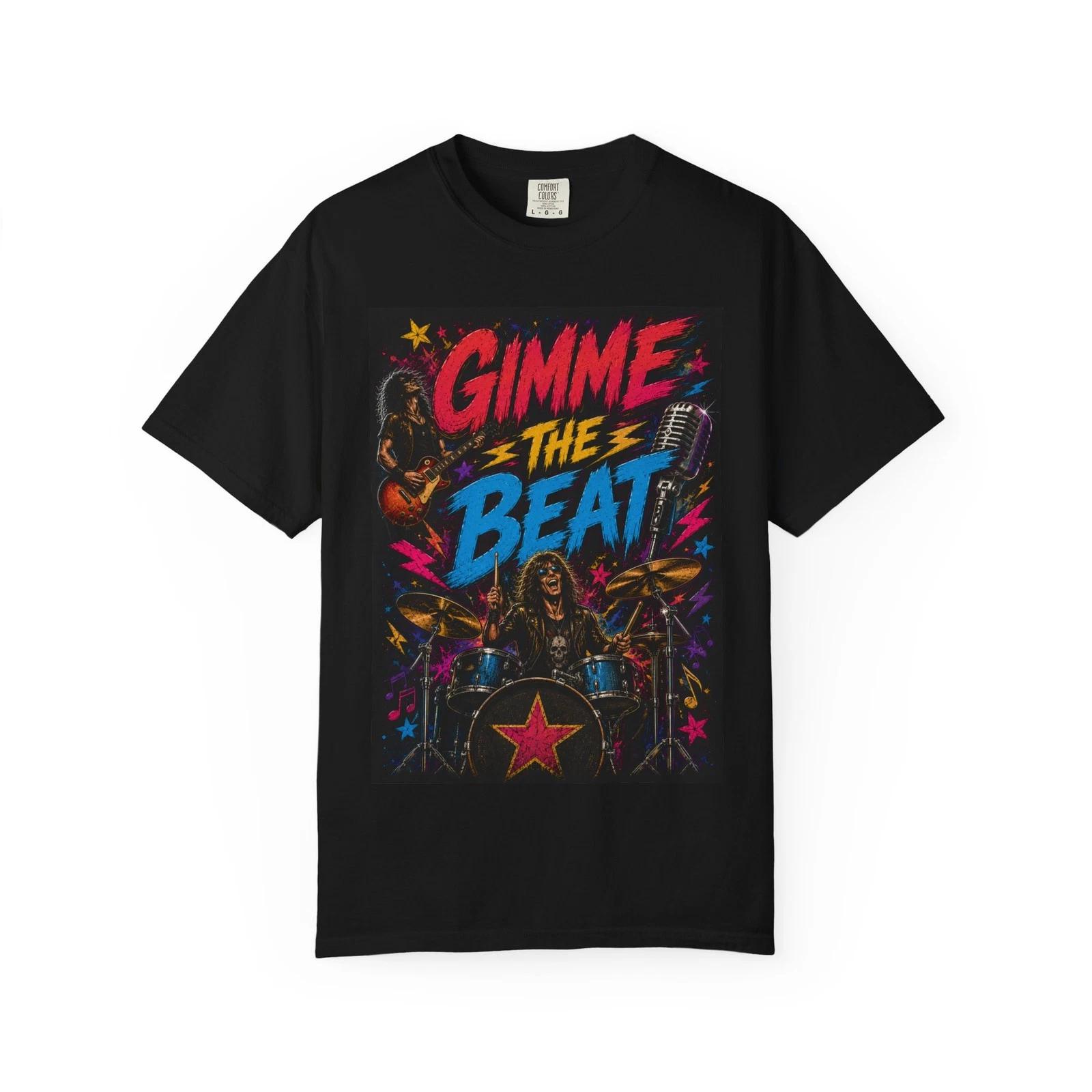 Gimme The Beat drummer graphic T-Shirt | Rock band music tee XXL