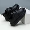 Black Student Leather Shoes Kindergarten Primary and Secondary School Activities Competition Shoes Velcro Student Shoes Men and Women Children Fashion
