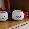 Ceramic Coffee Mug with Chubby Face Design, Microwave Safe,Machine Washable, Novelty Round Cup for Office, Afternoon Tea, Breakfast, Milk