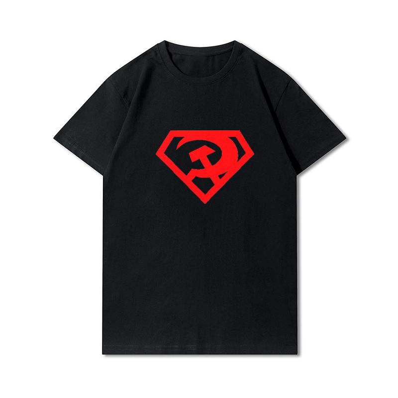 Letní pánská trička velké velikosti Tričko ze 100% bavlny Cccp s potiskem Ležérní nošení Trička s krátkým rukávem Trička do přírody