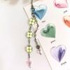 Lucky Four Leaf Clovers Phone Chain Wrist Strap Y2K Lanyard Fashion Beads Phone Pendant  Women Gils