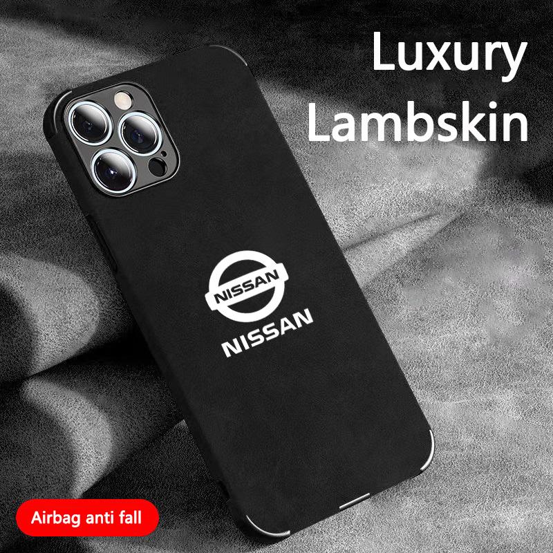 BQZTMO1 New Suede Phone Cover All-inclusive Protector Case For Nissan Logo for iPhone 11 12 13 14 15 16 17 Pro X XR XS Max Mini 7 8 Plus