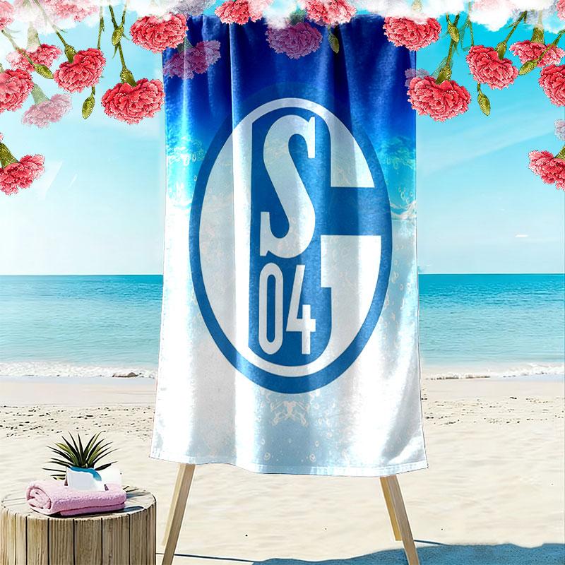 FC Schalke 04 logo Beach Towel, Large Soft Quick Dry Towel for Beach Camping Swimming