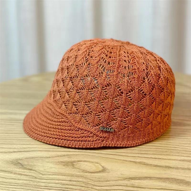 

Women s Spring and Summer Design Niche Duck Tongue Hat Hollowed Out Lightweight Beret