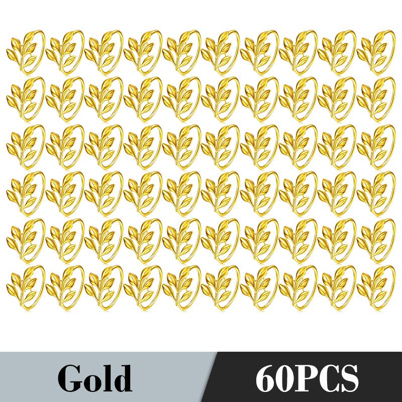 6Pcs Gold Leaf Napkin Rings Fall Napkin Holder for Christmas Thanksgiving Wedding Dinnig Table Decoration 2026 HWL02