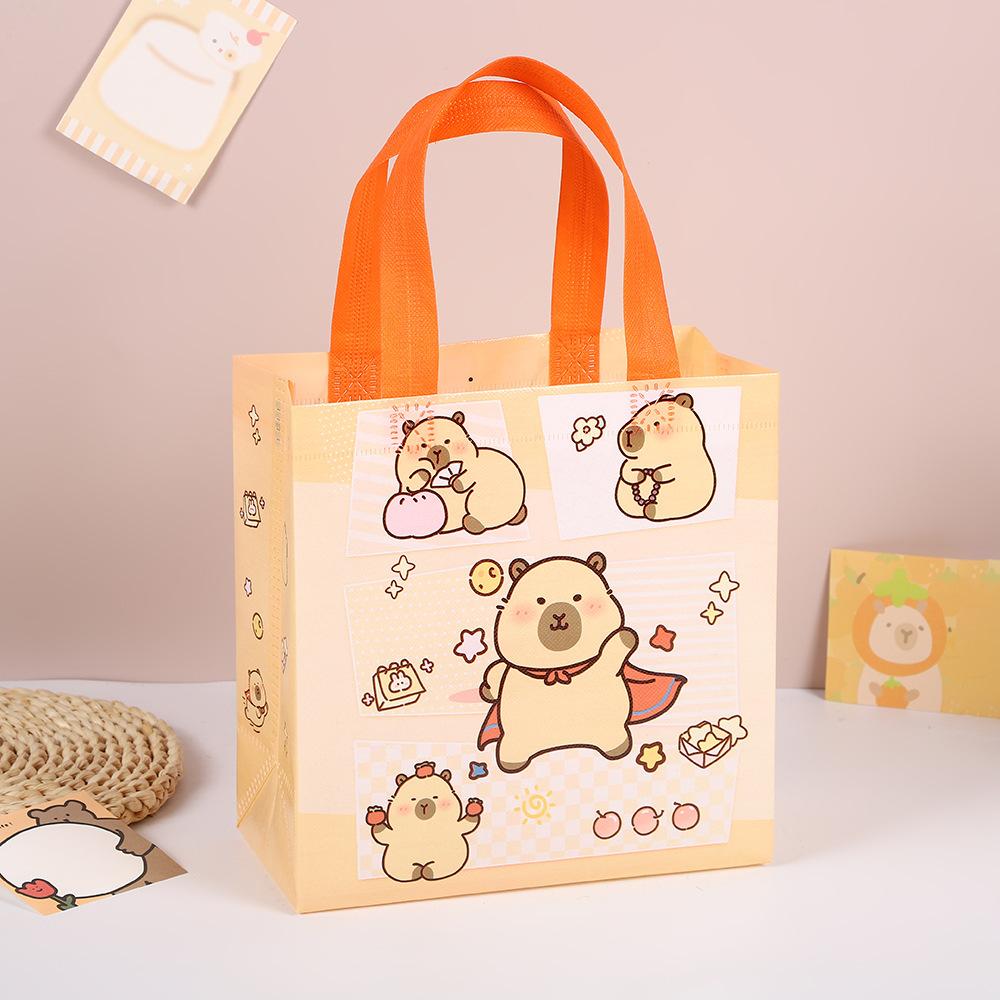 

StoBag, Adorable Capybara Themed Non Woven Gift Bags, Cute and Eco Friendly Gift Wrapping, Perfect for birthday party, kids day 30pcs&22x11x23cm