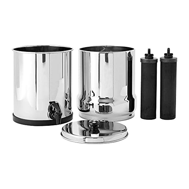Compatible BB9-2 Berkey Filter Cartridge - Stainless Steel Bucket with Activated Carbon Rod for Water Purification System