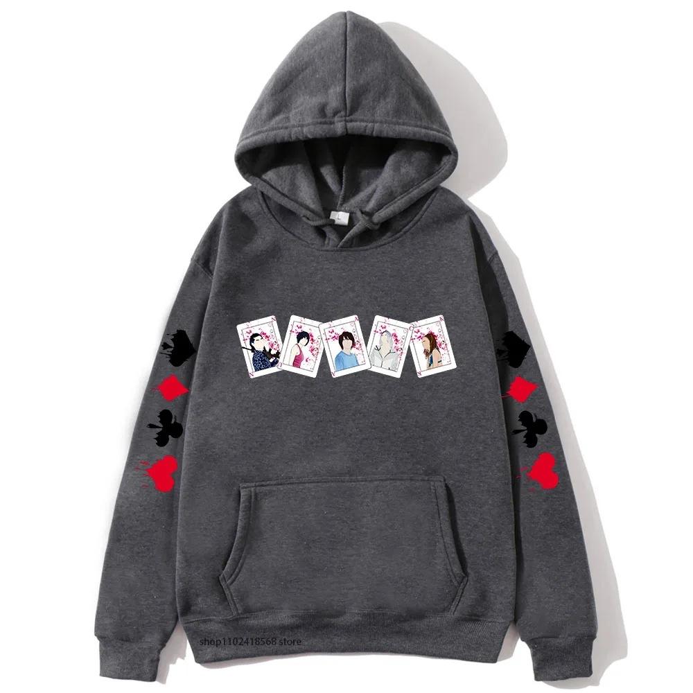 Mikiny Alice In Borderland pro muže ženy postavy karty podzim zima fleece streetwear