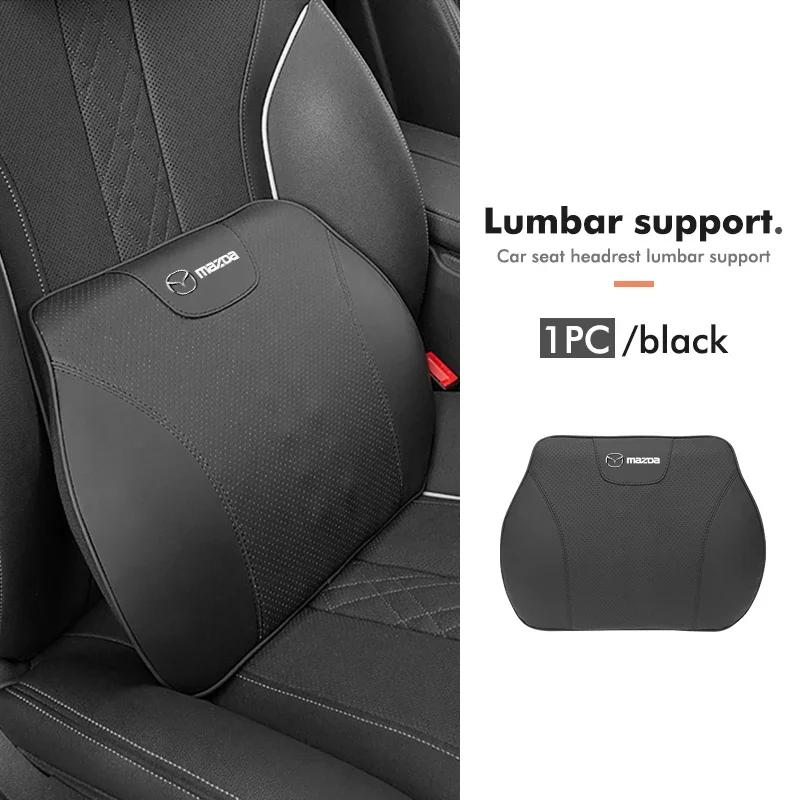 2025 Hot Car Headrest Lumbar Support Leather Car Neck Pillow Waist Support For Mazda Atenza Demio CX3 CX5 CX7 CX30 MX3 MX5 Speed
