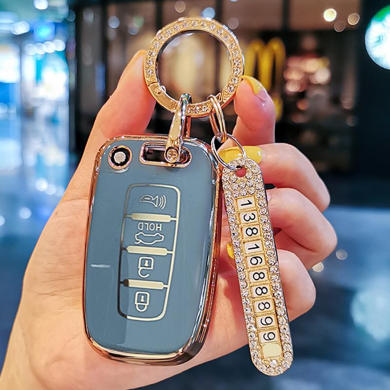 

New TPU Car Remote Key Case Cover Protect Shell Bag For Hyundai IX35 Elantra Sonata 8 9 Genesis Coupe 3/4 Buttons Accessories