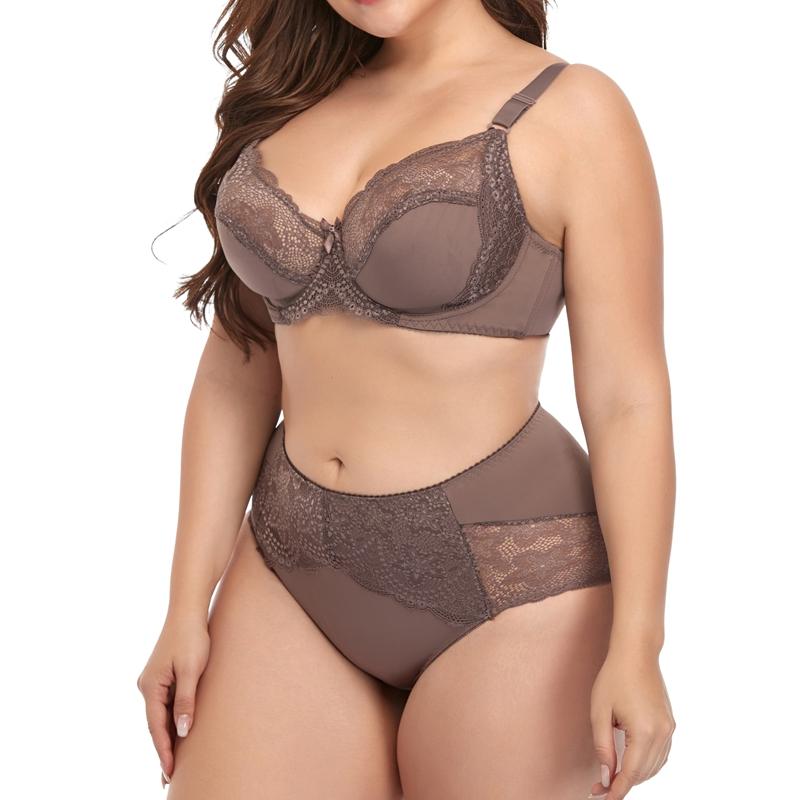 

Комплект червоної мереживної білизни великого розміру, регульована застібка на гачках, сексуальна білизна для жінок 100D дубильна кора