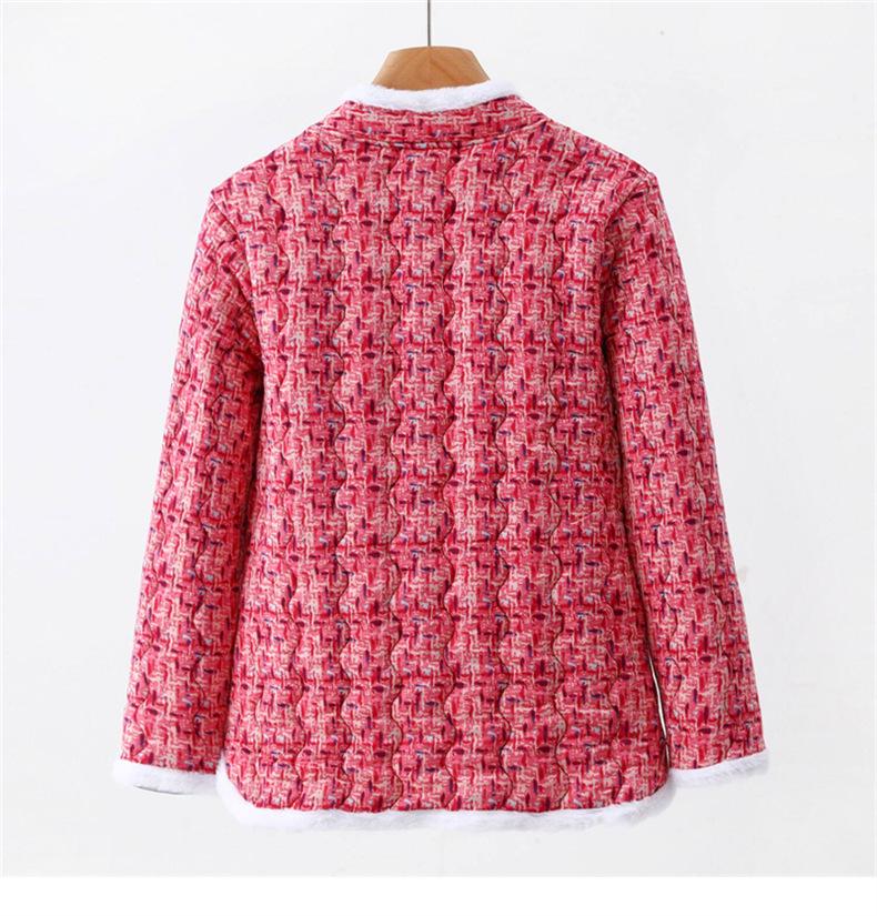 Women's Winter Floral Cotton Vest with Frog Buttons