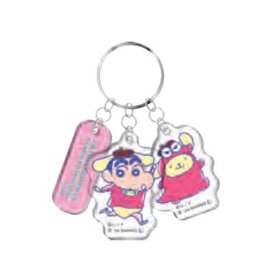 Sunstar Stationery Crayon Shin-chan X Sanrio Characters Acrylic Keychain, Pattern C, S8347778
